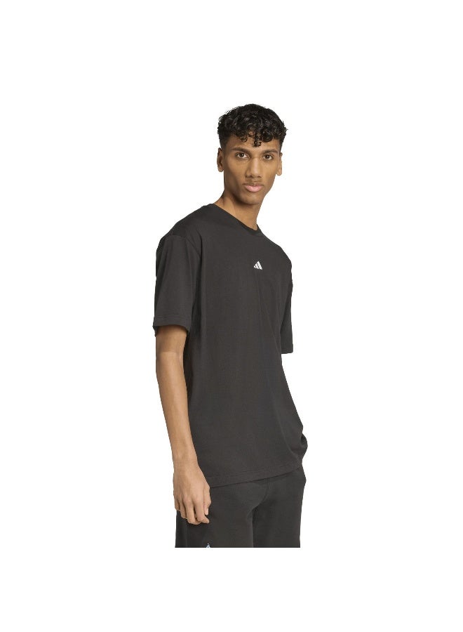 Adidas M Fn Tee Black T-Shirt (Short Sleeve) T-Shirts For Men - Image 4